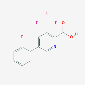 molecular formula C13H7F4NO2 B1440392 5-(2-Fluorophenyl)-3-(trifluoromethyl)picolinic acid CAS No. 1214369-02-4