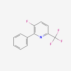 molecular formula C12H7F4N B1440393 3-Fluoro-2-phenyl-6-(trifluoromethyl)pyridine CAS No. 1214388-20-1