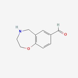 molecular formula C10H11NO2 B1440394 2,3,4,5-Tetrahydro-1,4-benzoxazepine-7-carbaldehyde CAS No. 1217862-83-3