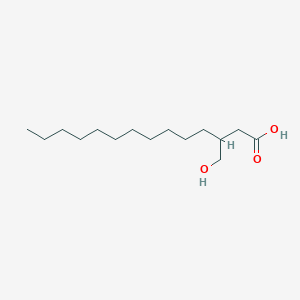 molecular formula C15H30O3 B14404073 3-(Hydroxymethyl)tetradecanoic acid CAS No. 89670-59-7