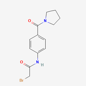 molecular formula C13H15BrN2O2 B1440409 2-Bromo-N-[4-(1-pyrrolidinylcarbonyl)phenyl]-acetamide CAS No. 1138442-75-7