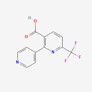 molecular formula C12H7F3N2O2 B1440412 2-(Pyridin-4-yl)-6-(trifluoromethyl)nicotinic acid CAS No. 200273-59-2