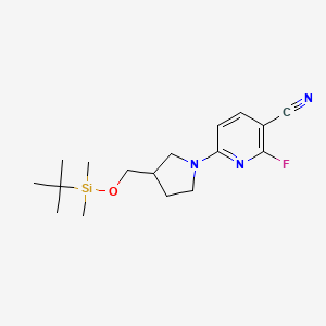 6-(3-((Tert-butyldimethylsilyloxy)methyl)-pyrrolidin-1-YL)-2-fluoronicotinonitrile