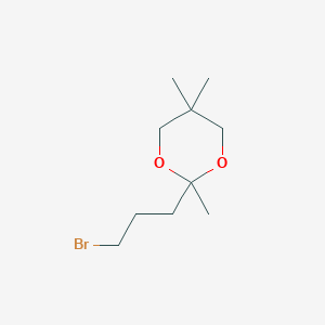 molecular formula C10H19BrO2 B14404156 2-(3-Bromopropyl)-2,5,5-trimethyl-1,3-dioxane CAS No. 88128-58-9