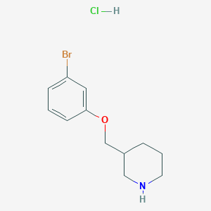 molecular formula C12H17BrClNO B1440417 3-[(3-Bromophenoxy)methyl]piperidine hydrochloride CAS No. 1185119-05-4