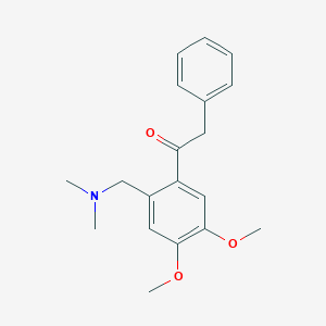 molecular formula C19H23NO3 B14404178 1-{2-[(Dimethylamino)methyl]-4,5-dimethoxyphenyl}-2-phenylethan-1-one CAS No. 88317-80-0