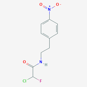 molecular formula C10H10ClFN2O3 B144042 2-chloro-2-fluoro-N-[2-(4-nitrophenyl)ethyl]acetamide CAS No. 135248-51-0