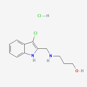 3-[(3-Chloro-1H-indol-2-ylmethyl)-amino]-propan-1-OL hydrochloride