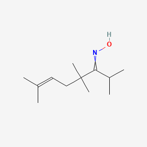molecular formula C12H23NO B14404215 N-(2,4,4,7-Tetramethyloct-6-en-3-ylidene)hydroxylamine CAS No. 88031-88-3