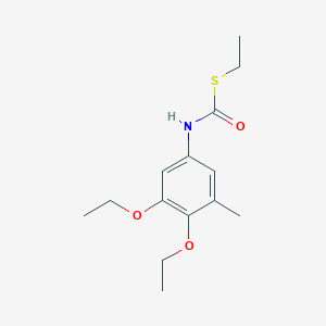 molecular formula C14H21NO3S B14404239 S-Ethyl (3,4-diethoxy-5-methylphenyl)carbamothioate CAS No. 84972-51-0