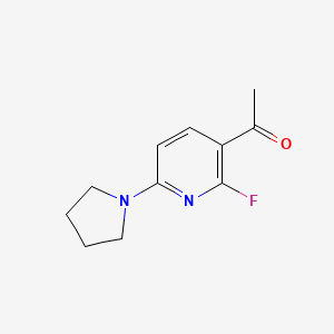 1-(2-Fluoro-6-(pyrrolidin-1-YL)pyridin-3-YL)-ethanone