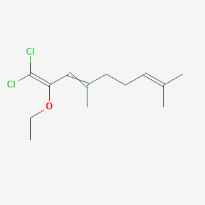 molecular formula C13H20Cl2O B14404262 1,1-Dichloro-2-ethoxy-4,8-dimethylnona-1,3,7-triene CAS No. 88223-48-7