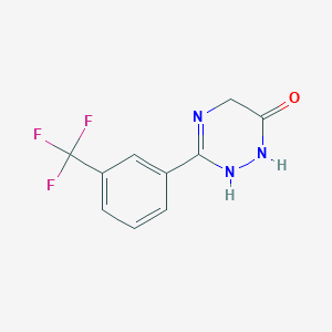 molecular formula C10H8F3N3O B14404318 3-[3-(Trifluoromethyl)phenyl]-2,5-dihydro-1,2,4-triazin-6(1H)-one CAS No. 84586-30-1