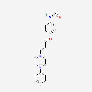 molecular formula C21H27N3O2 B14404332 Acetamide, N-(4-(3-(4-phenyl-1-piperazinyl)propoxy)phenyl)- CAS No. 85868-52-6
