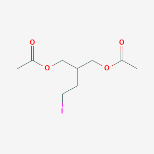 molecular formula C9H15IO4 B144045 1,3-Propanediol, 2-(2-iodoethyl)-, diacetate CAS No. 127047-77-2