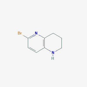 molecular formula C8H9BrN2 B1440450 6-Bromo-1,2,3,4-tetrahydro-1,5-naphthyridine CAS No. 1219022-46-4