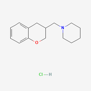 molecular formula C15H22ClNO B14404505 1-((3,4-Dihydro-2H-1-benzopyran-3-yl)methyl)piperidine hydrochloride CAS No. 83823-43-2