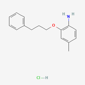 molecular formula C16H20ClNO B1440452 4-Methyl-2-(3-phenylpropoxy)aniline hydrochloride CAS No. 1185304-50-0