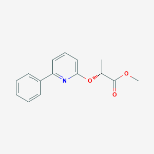 molecular formula C15H15NO3 B14404525 Methyl (2R)-2-[(6-phenylpyridin-2-yl)oxy]propanoate CAS No. 88390-20-9
