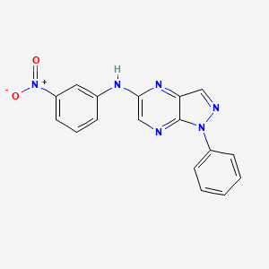 molecular formula C17H12N6O2 B14404526 N-(3-Nitrophenyl)-1-phenyl-1H-pyrazolo[3,4-b]pyrazin-5-amine CAS No. 87595-00-4