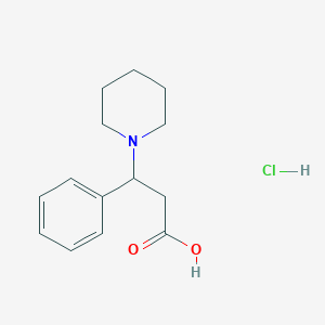 molecular formula C14H20ClNO2 B1440453 3-Phenyl-3-piperidin-1-YL-propionic acid hydrochloride CAS No. 92644-86-5