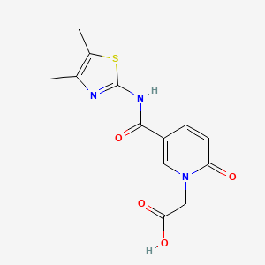 molecular formula C13H13N3O4S B1440459 [5-(4,5-Dimethyl-thiazol-2-ylcarbamoyl)-2-oxo-2H-pyridin-1-yl]-acetic acid CAS No. 1171917-09-1
