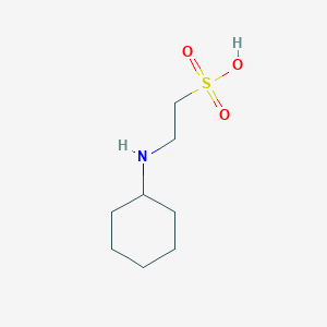 molecular formula C8H17NO3S B144046 2-[N-Cyclohexylamino]ethane sulfonic acid CAS No. 134737-05-6
