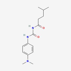 molecular formula C15H23N3O2 B14404607 N-{[4-(Dimethylamino)phenyl]carbamoyl}-4-methylpentanamide CAS No. 85208-58-8