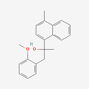 molecular formula C21H22O2 B14404610 1-(2-Methoxyphenyl)-2-(4-methylnaphthalen-1-yl)propan-2-ol CAS No. 84249-65-0