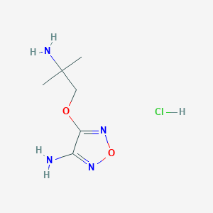 molecular formula C6H13ClN4O2 B1440462 4-(2-Amino-2-methyl-propoxy)-furazan-3-ylamine hydrochloride CAS No. 1158514-88-5
