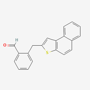 molecular formula C20H14OS B14404626 2-[(Naphtho[2,1-b]thiophen-2-yl)methyl]benzaldehyde CAS No. 88220-24-0