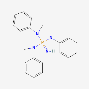 molecular formula C21H25N4P B14404633 N,N',N''-Trimethyl-N,N',N''-triphenylphosphorimidic triamide CAS No. 83978-17-0