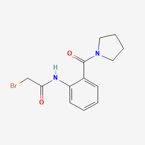 molecular formula C13H15BrN2O2 B1440470 2-Bromo-N-[2-(1-pyrrolidinylcarbonyl)phenyl]-acetamide CAS No. 1138445-76-7