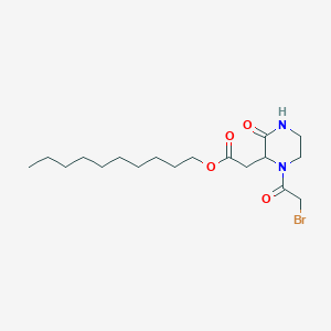 molecular formula C18H31BrN2O4 B1440471 Decyl 2-[1-(2-bromoacetyl)-3-oxo-2-piperazinyl]-acetate CAS No. 1219219-07-4