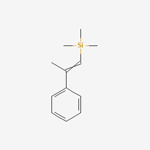 molecular formula C12H18Si B14404729 Trimethyl(2-phenylprop-1-en-1-yl)silane CAS No. 85299-08-7