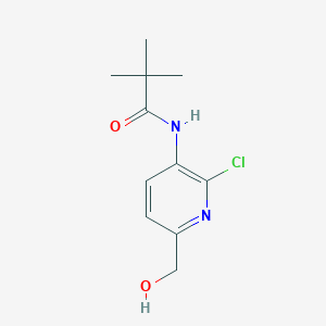 molecular formula C11H15ClN2O2 B1440475 N-(2-Chloro-6-(hydroxymethyl)pyridin-3-YL)-pivalamide CAS No. 1142191-92-1