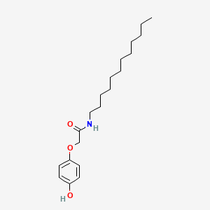 molecular formula C20H33NO3 B14404768 N-Dodecyl-2-(4-hydroxyphenoxy)acetamide CAS No. 89575-27-9