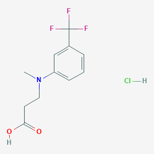 molecular formula C11H13ClF3NO2 B1440484 3-[Methyl-(3-trifluoromethyl-phenyl)-amino]-propionic acid hydrochloride CAS No. 1185101-15-8