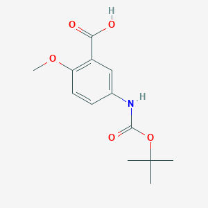 molecular formula C13H17NO5 B1440485 Boc-5-amino-2-methoxybenzoic acid CAS No. 1075242-43-1