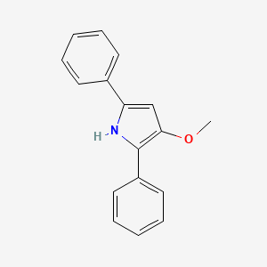 molecular formula C17H15NO B14404856 3-Methoxy-2,5-diphenyl-1H-pyrrole CAS No. 86864-11-1