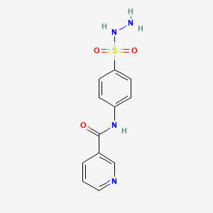 molecular formula C12H12N4O3S B14404894 N-[4-(Hydrazinesulfonyl)phenyl]pyridine-3-carboxamide CAS No. 89565-41-3