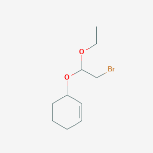 molecular formula C10H17BrO2 B14404906 3-(2-Bromo-1-ethoxyethoxy)cyclohexene CAS No. 85710-98-1