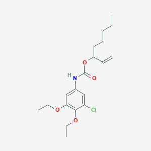 molecular formula C19H28ClNO4 B14404917 Oct-1-en-3-yl (3-chloro-4,5-diethoxyphenyl)carbamate CAS No. 84971-74-4