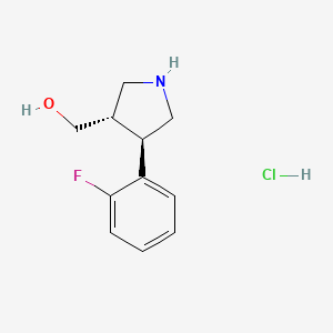 [(3S,4R)-4-(2-Fluorophenyl)pyrrolidin-3-yl]-methanol hydrochloride