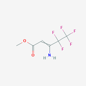 molecular formula C6H6F5NO2 B14404938 Methyl 3-amino-4,4,5,5,5-pentafluoropent-2-enoate CAS No. 87613-27-2