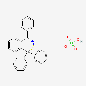 molecular formula C26H20ClNO4S B14404975 Perchloric acid;1,1,4-triphenyl-2,3-benzothiazine CAS No. 88235-20-5