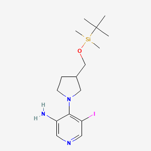 4-(3-((Tert-butyldimethylsilyloxy)methyl)-pyrrolidin-1-YL)-5-iodopyridin-3-amine