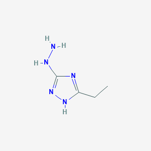 molecular formula C4H9N5 B14405014 5-Ethyl-3-hydrazinyl-1H-1,2,4-triazole CAS No. 88141-03-1