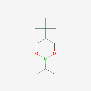 molecular formula C10H21BO2 B14405071 5-tert-Butyl-2-(propan-2-yl)-1,3,2-dioxaborinane CAS No. 89561-37-5