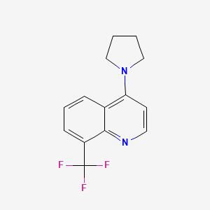 4-(Pyrrolidin-1-YL)-8-(trifluoromethyl)quinoline